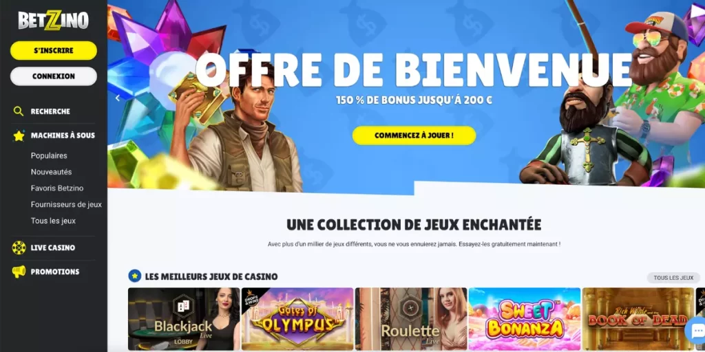 betzino casino homepage
