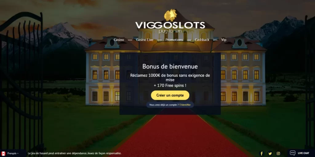 Viggoslots casino homepage