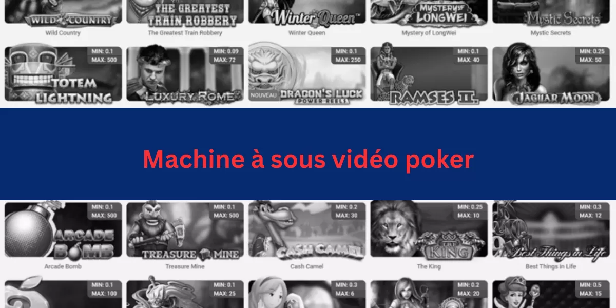 Machine à sous vidéo poker