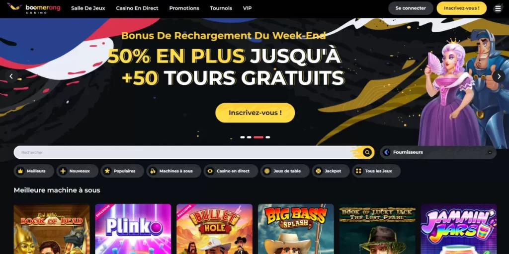boomerang casino page d'accueil