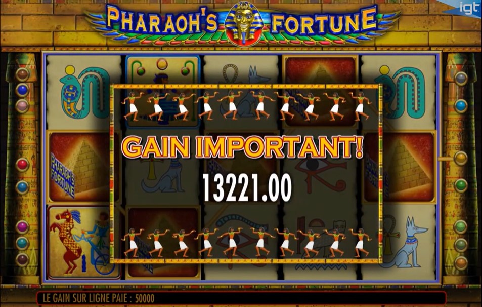 gains machine a sous pharao's fortune