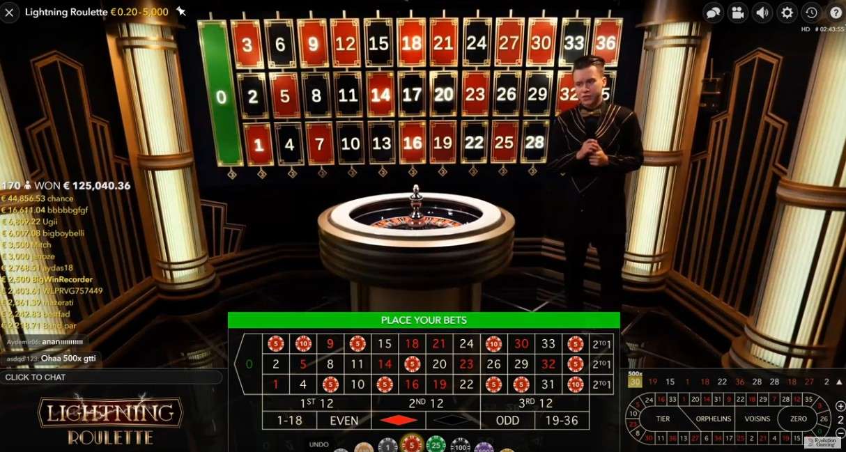 découvrez lightning roulette, une variante électrisante de la roulette traditionnelle avec des multiplicateurs de gains et une ambiance unique. pariez et remportez gros grâce à cette expérience de casino en ligne dynamique et captivante.