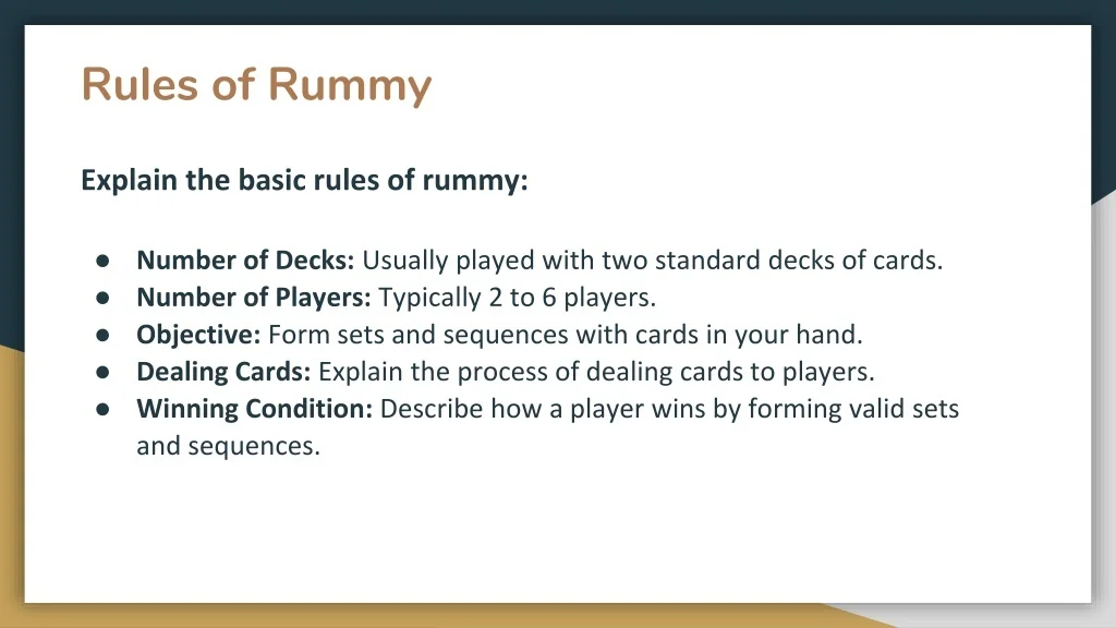découvrez les règles officielles du rummy pour maîtriser ce jeu de cartes stratégique et amusant. apprenez comment jouer, les combinaisons gagnantes et les astuces pour devenir un expert.