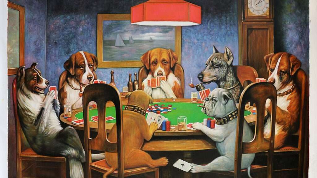 découvrez dog poker, un jeu amusant où vos chiens deviennent les maîtres du poker. stratégie, fun et chiens mignons garantis !