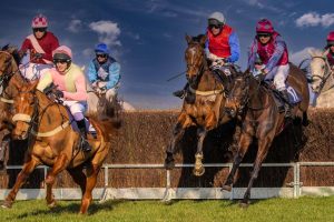 2 men riding horse during daytime